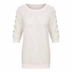 Ella Button sleeve knitted sweater