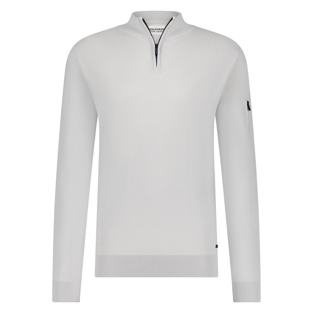 Senn pullover halfzip lichtgrijs