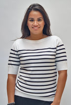 Amalia Bretons stripe 1/2 sleeve  trui
