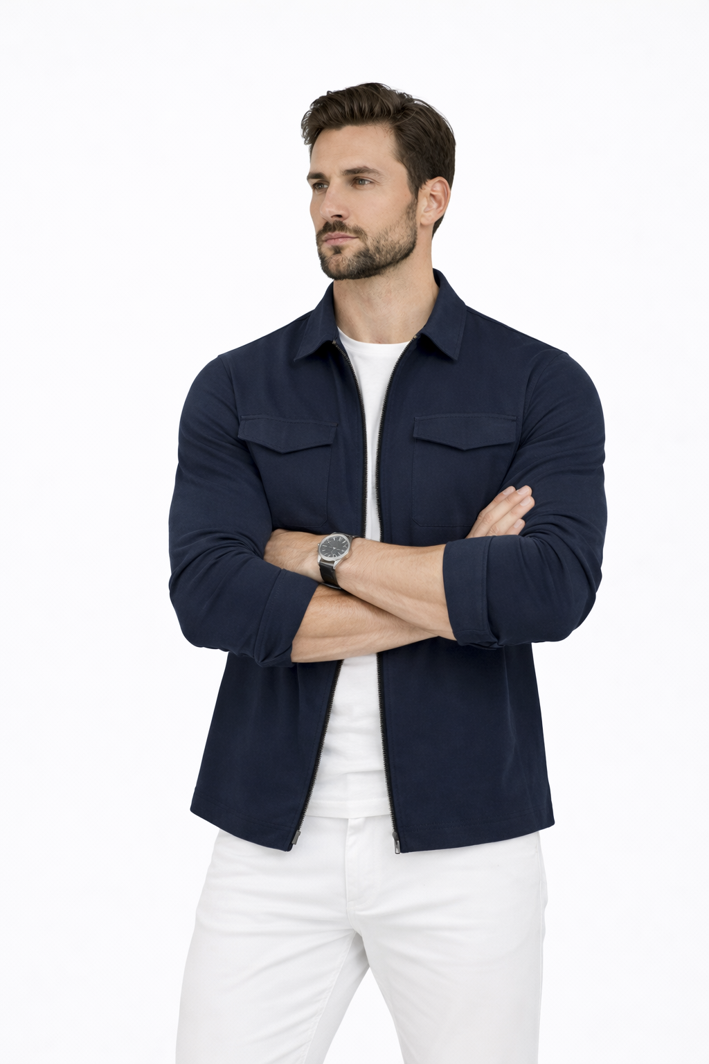 The Ferdy overshirt jacket donkerblauw