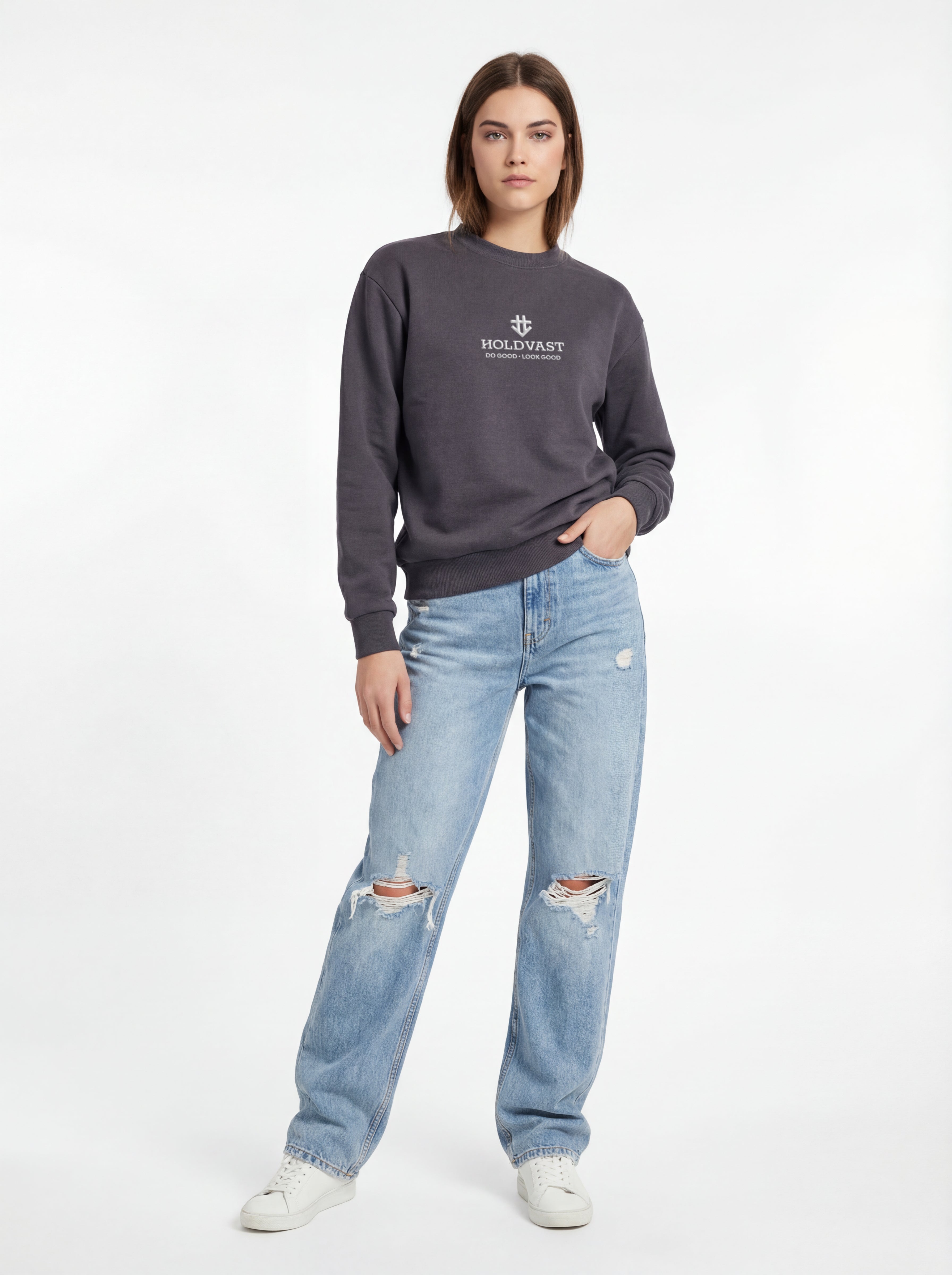 Sweater Heavy Weight unisex Antraciet