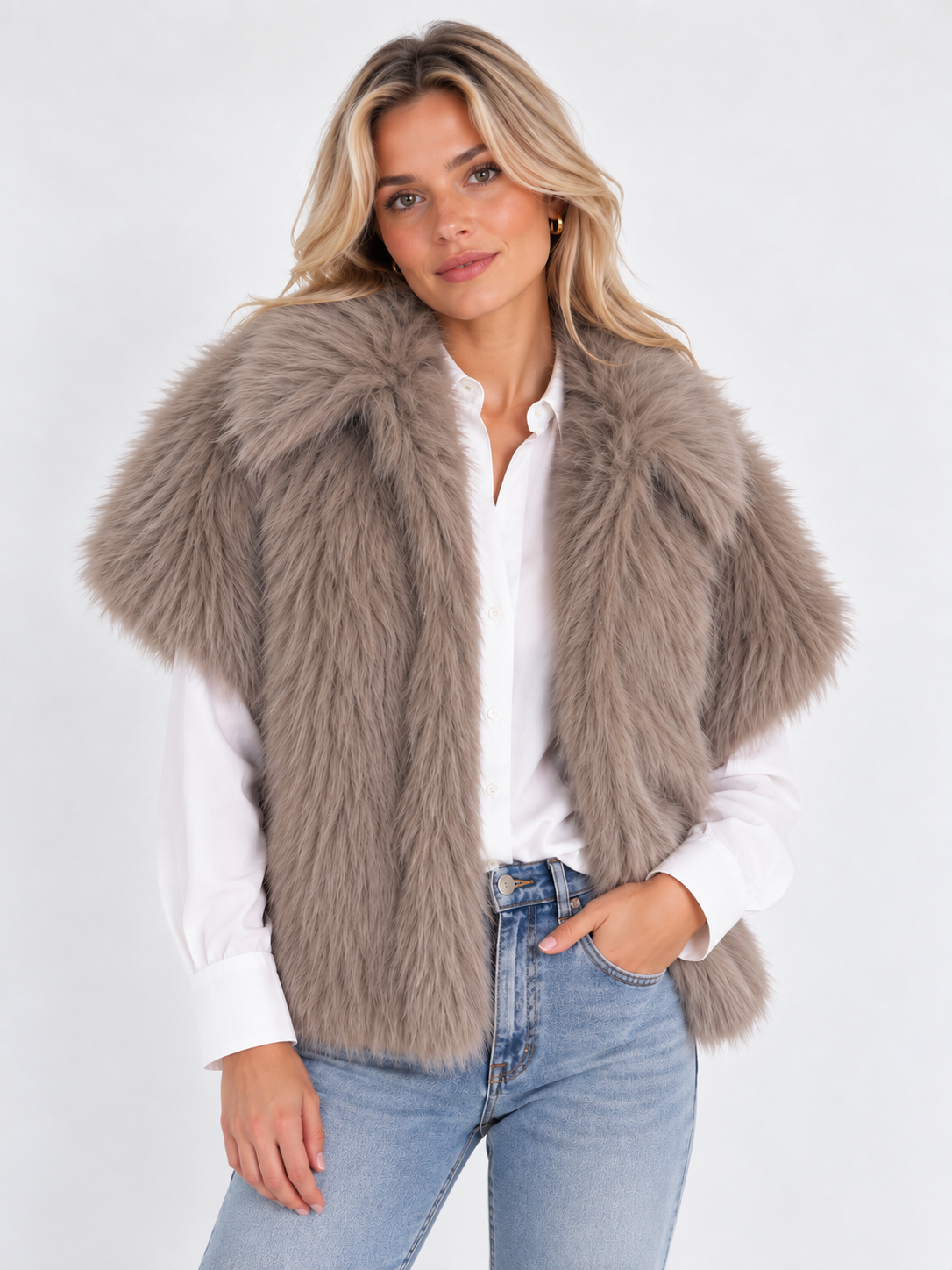 Nora fake fur damesjasje – HoldVast