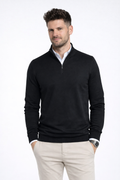 The Senn pullover halfzip zwart