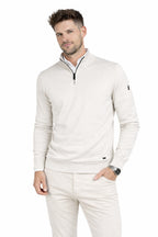Senn pullover halfzip lichtgrijs