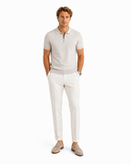 The Hen Knitted polo lightgrijs