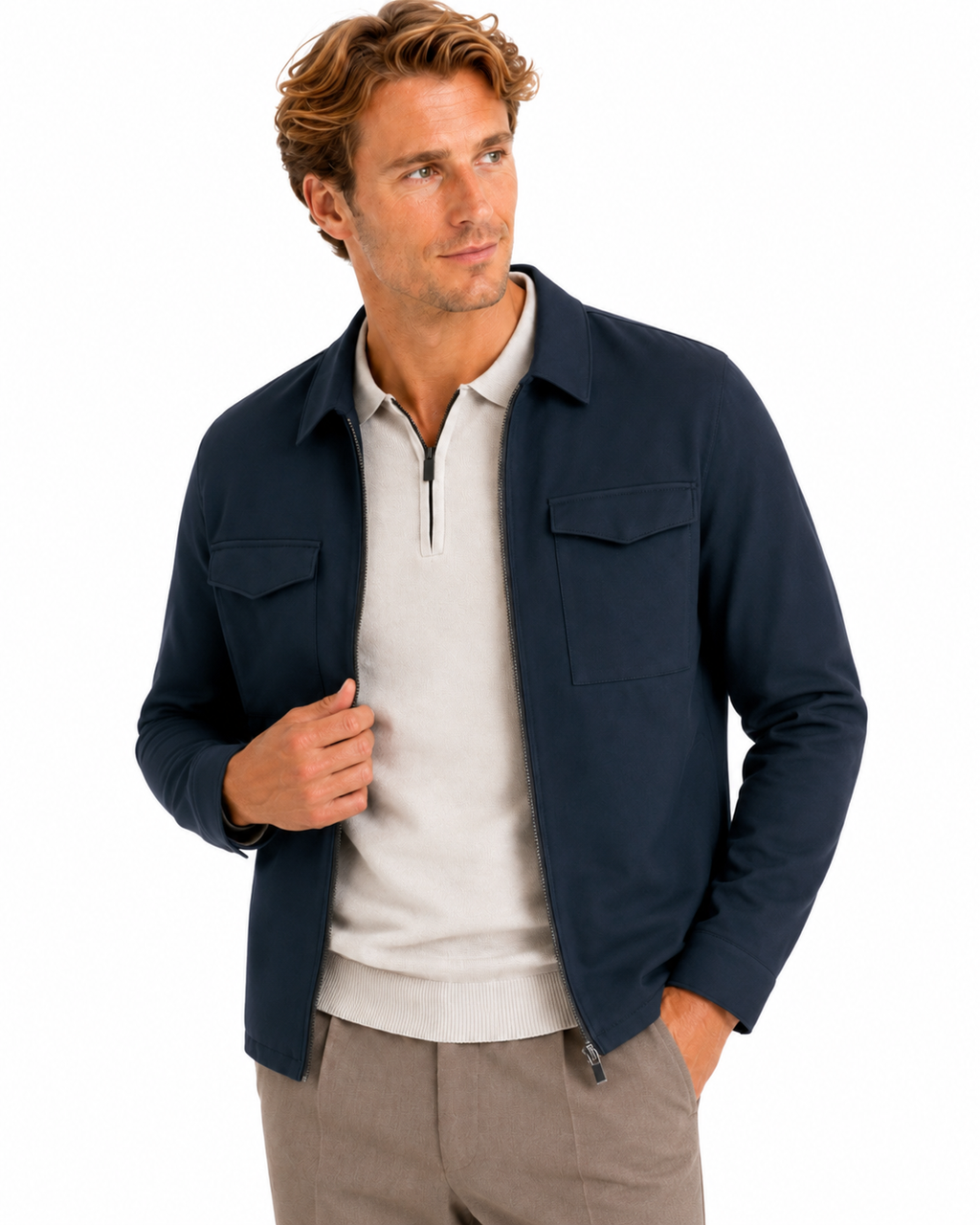 The Ferdy overshirt jacket donkerblauw