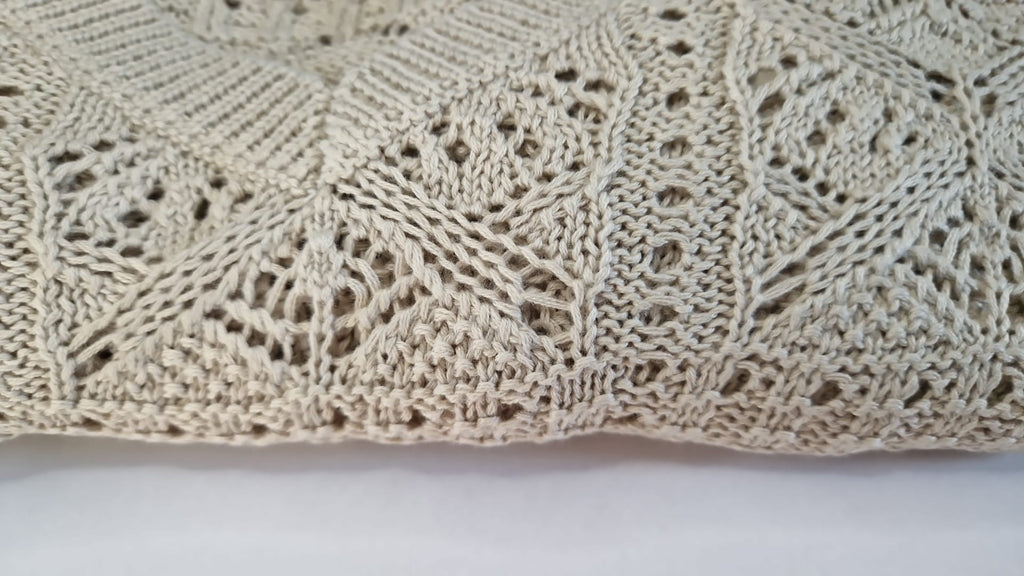 Suze fancy ajour 1/2 sleeve sweater Dune